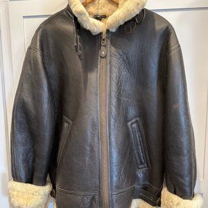 Cabela's Shearling Leather Bomber Jacket/Coat